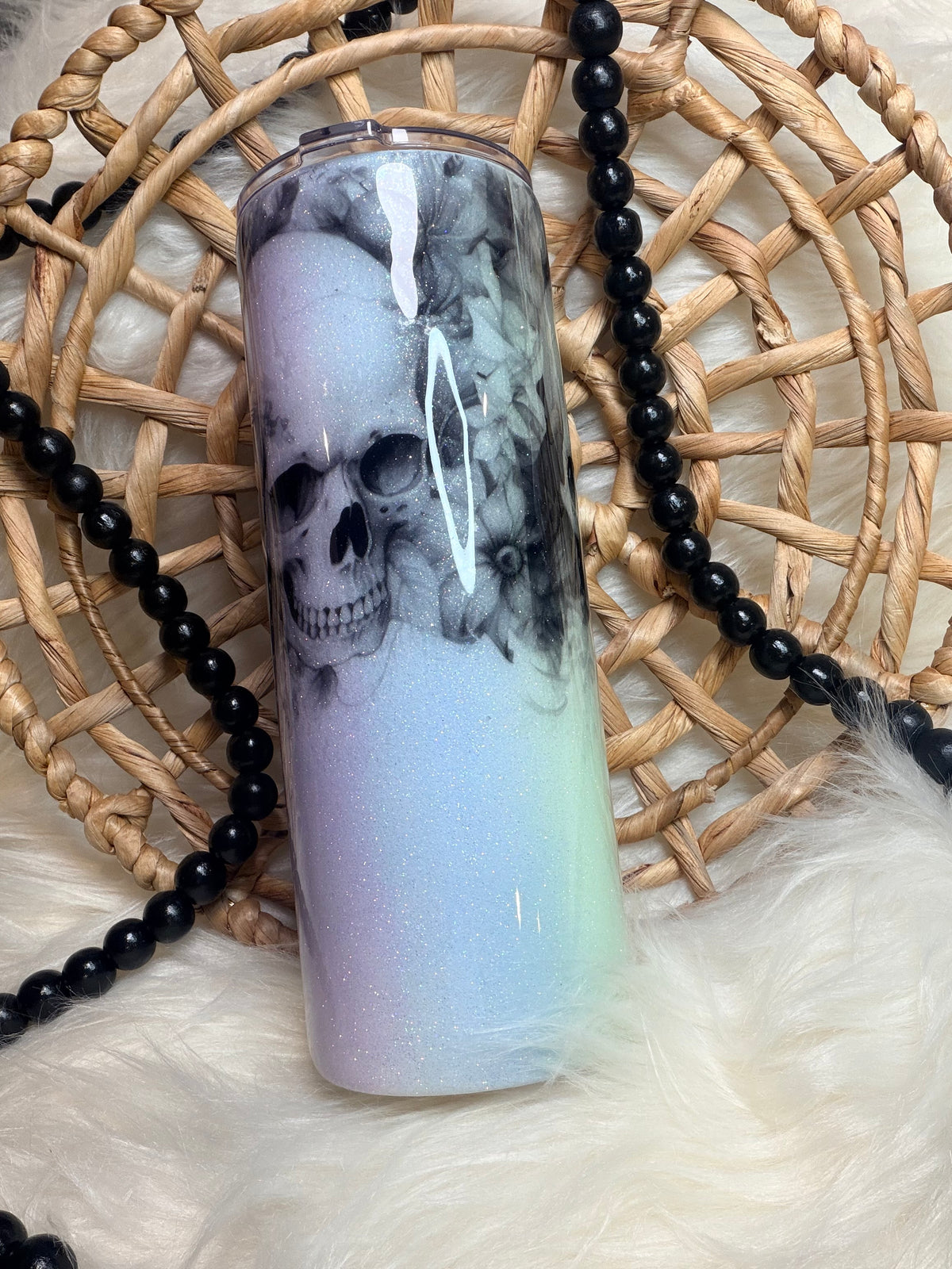 24 oz Pastel Skulls Plump Tumbler