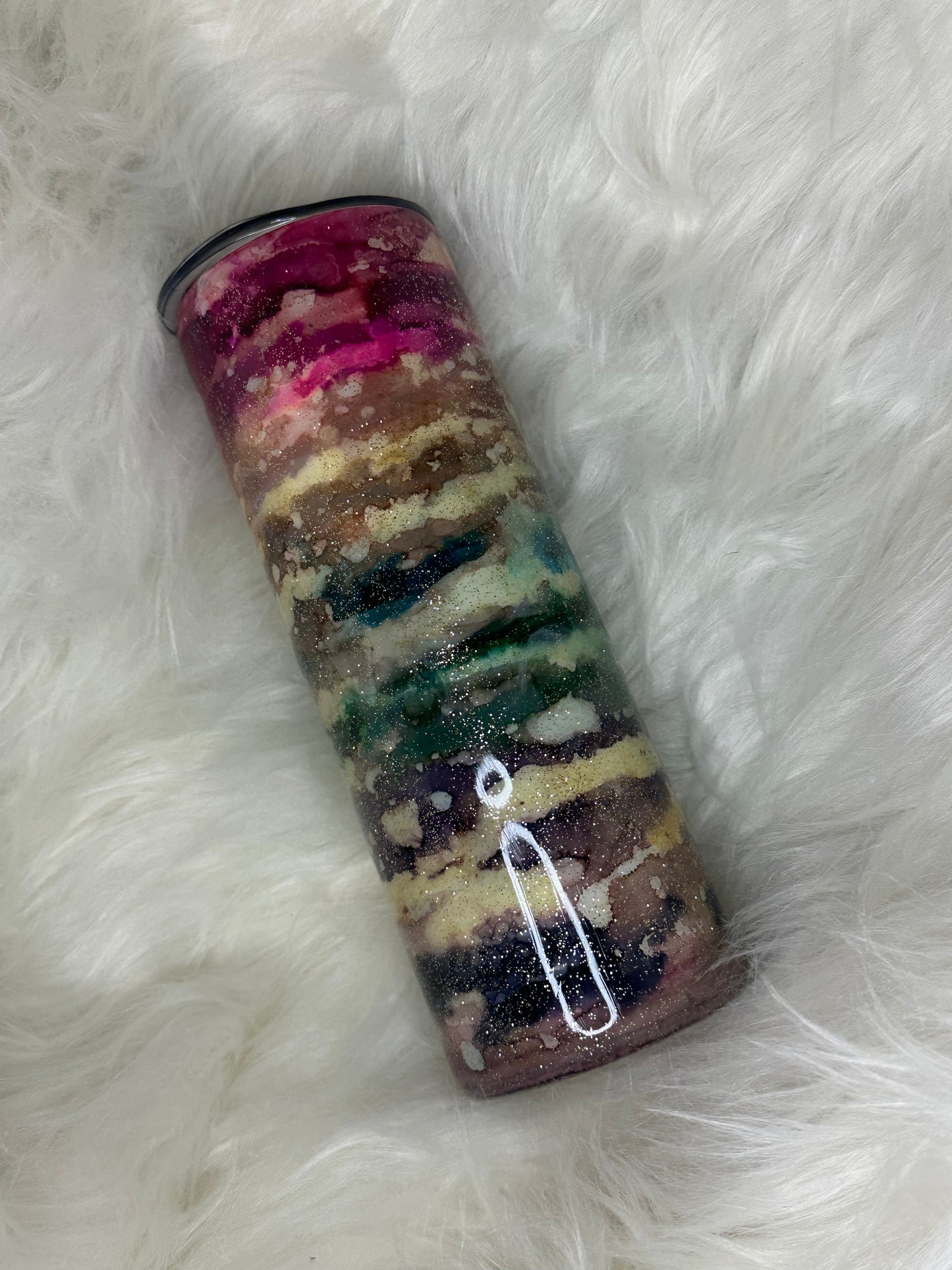 20oz skinny ~Rainbow camouflage