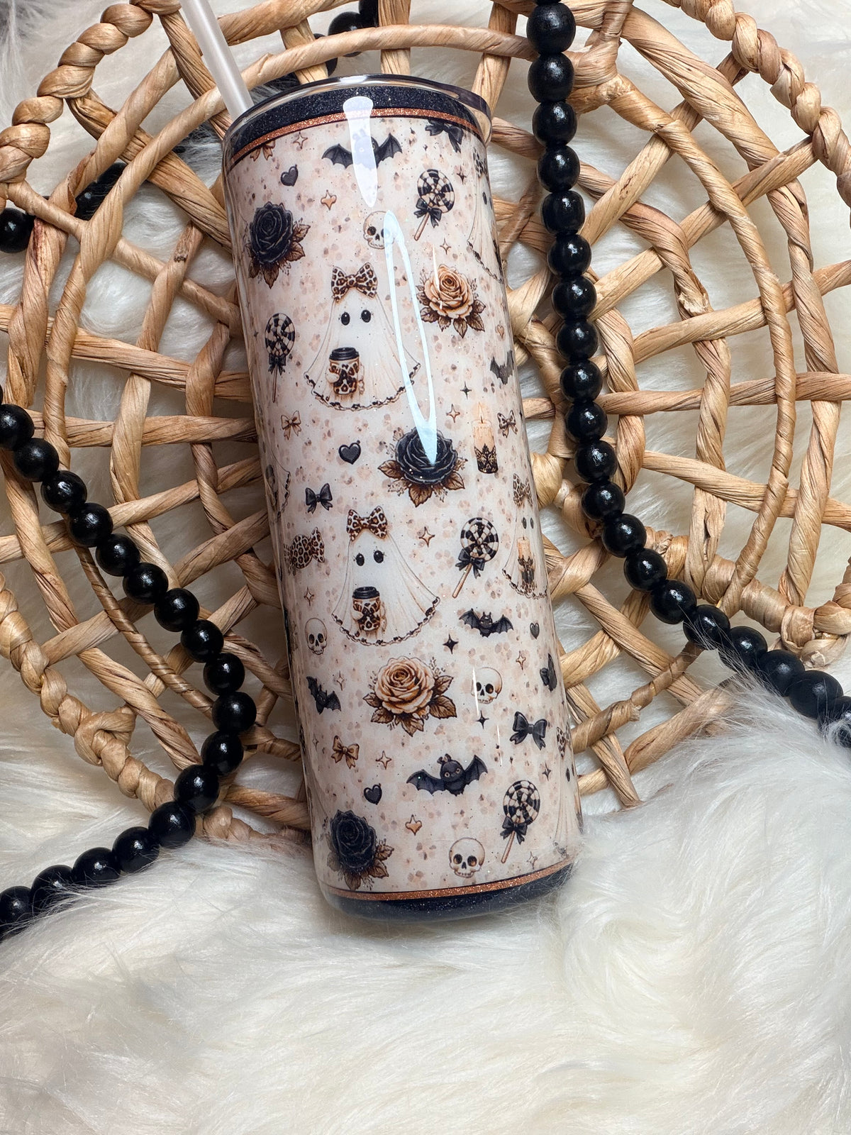 20 oz Girly Ghost Skinny Straight Tumbler