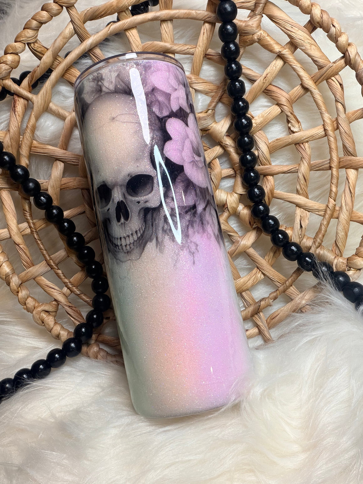 24 oz Pastel Skulls Plump Tumbler