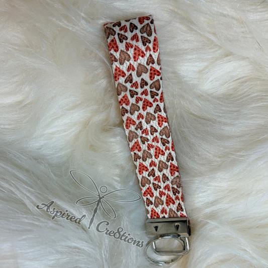 Chocolate Hearts Webbed Wristlet