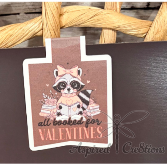 All Booked for Valentines Magnetic Bookmark